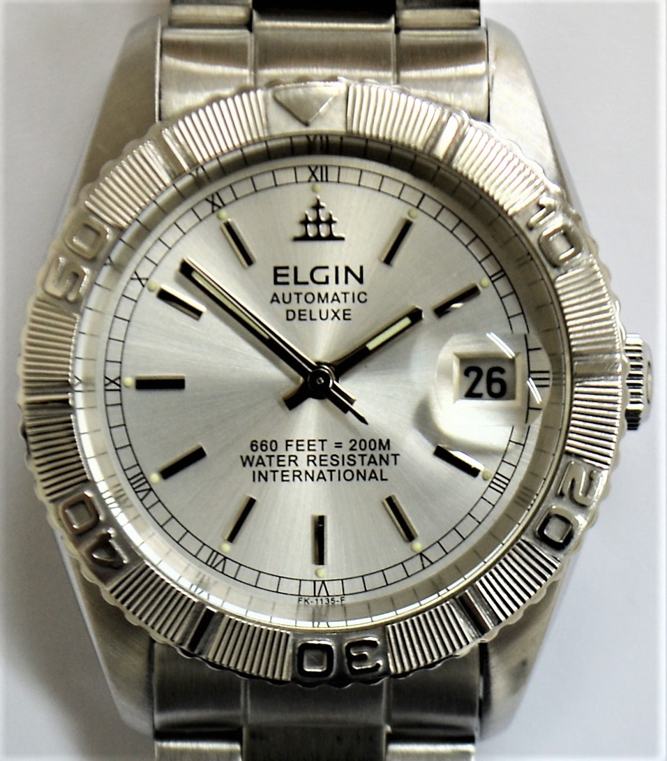 エルジン デラックス 腕時計 ELGIN 自動巻き デイトジャスト 自動巻き 