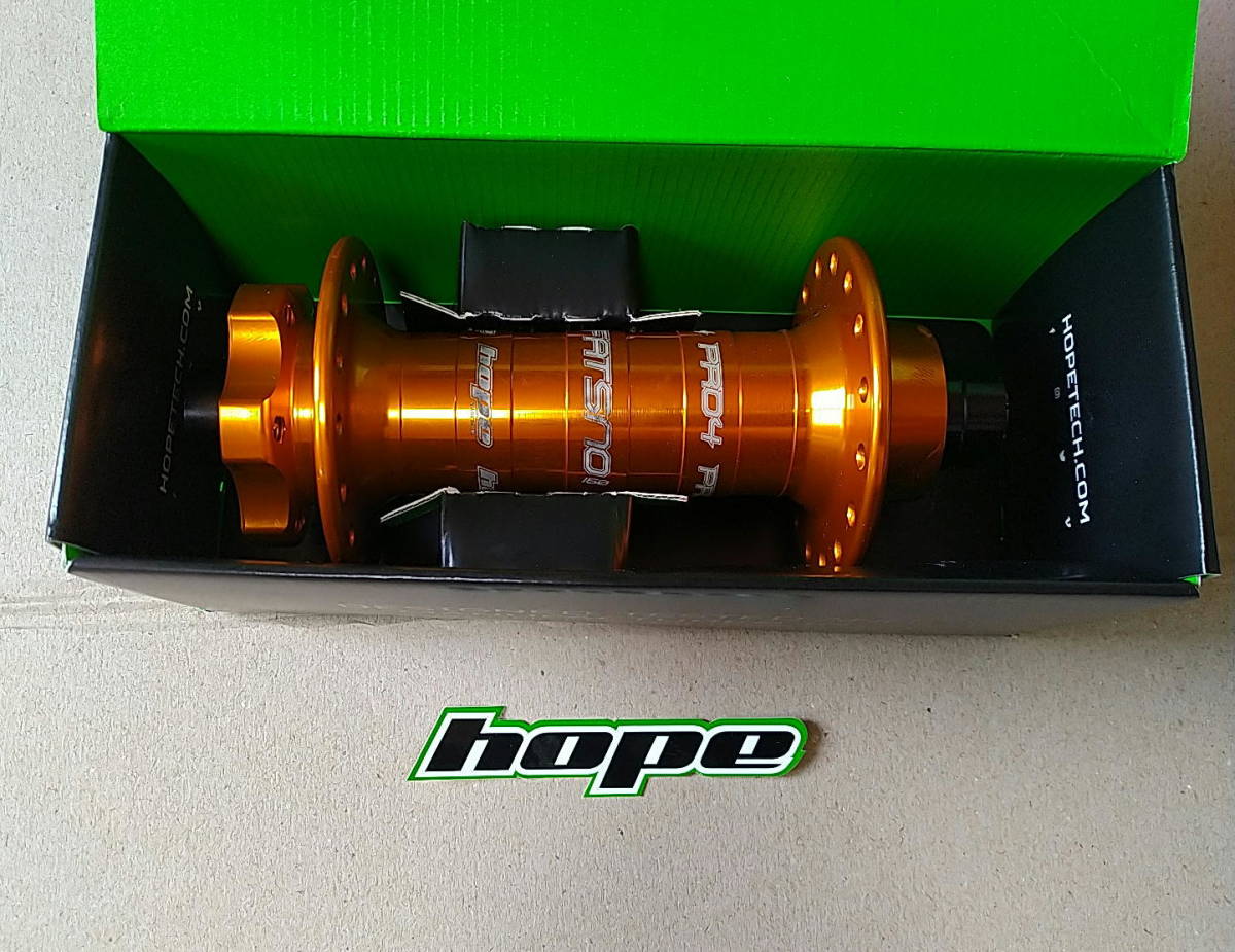 hope PRO4 Fatsno 32H 150mm FDS オレンジ (フロント ハブ) ファット
