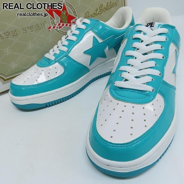 【観賞用】A BATHING APE/ア ベイシング エイプ BAPE STA/ベイプスタ スニーカー WHITE/GREEN FS-001/28 /080