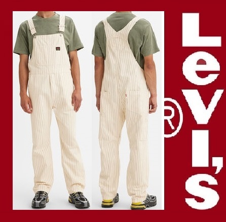 Lサイズ ★定価12100円★新品 リーバイス オーバーオール ストライプ柄 ヴィンテージクラシック 高耐久 コットン デニム 79107-0013