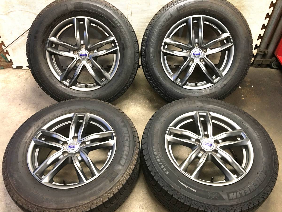 美品！バリ山 VOLVO純正 17インチアルミホイール冬スタッドレス 205