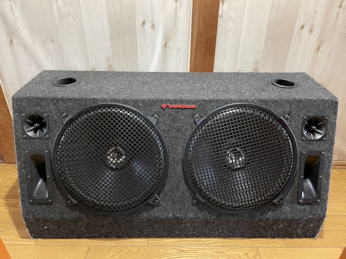 専用 Rockford 15インチ ミッドレンジ ウーファー2基 Rockford ウーファー 2発 15インチ 家電、AV、カメラ オーディオ機器