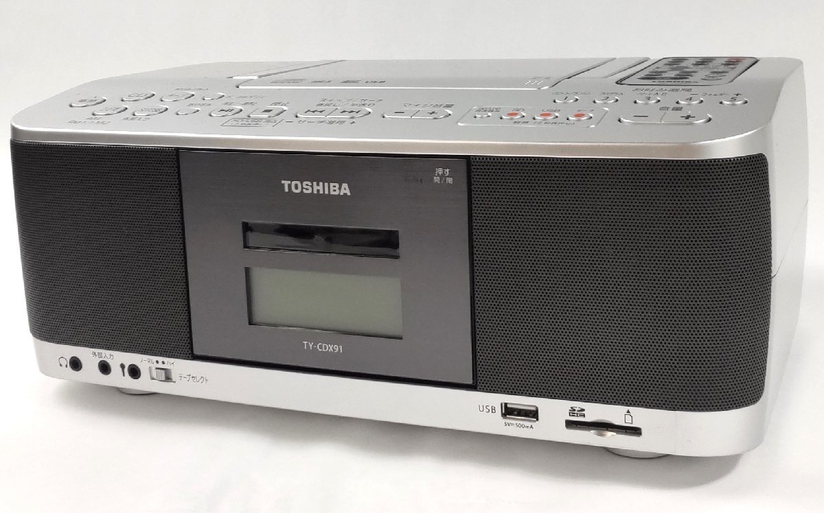 □通電OK!! 未使用 TOSHIBA 東芝 SD/USB/CD ラジオカセットレコーダー 