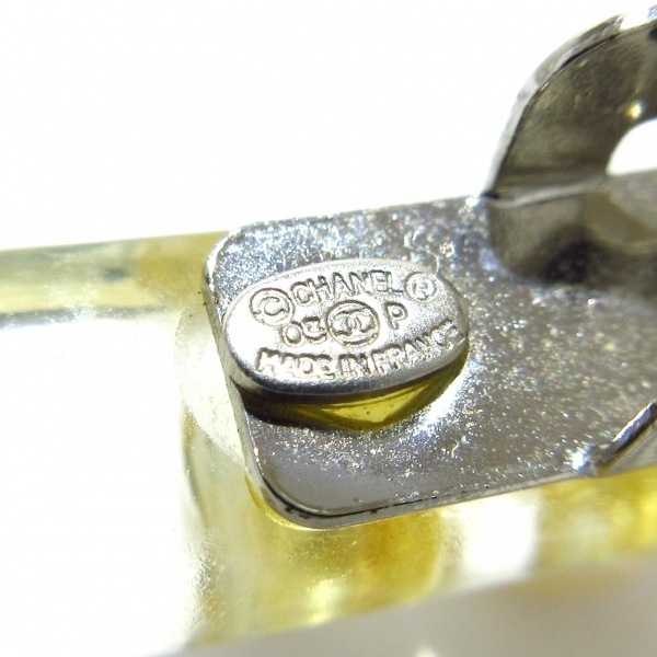シャネル CHANEL バレッタ カメリア プラスチック×フェイクパール