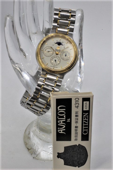 【新品電池・稼働】シチズン アバロン 4310-432444 ムーンフェイズ CITIZEN】AVALON ムーンフェイズ マルチファンクション10BAR STAINLESS