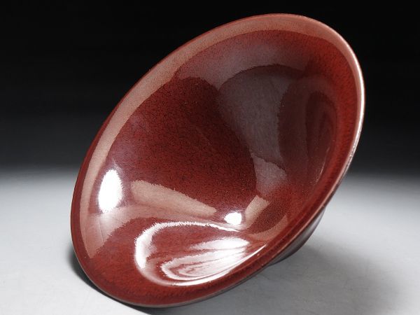 セール，新作 V725. 中国古玩 辰砂天目碗 直径16.8cm/ 陶器陶芸古美術時代茶碗茶道具(施釉陶)｜売買されたオークション情報、yahooの商品情報をアーカイブ公開 - オークファン 骨董陶磁器一般