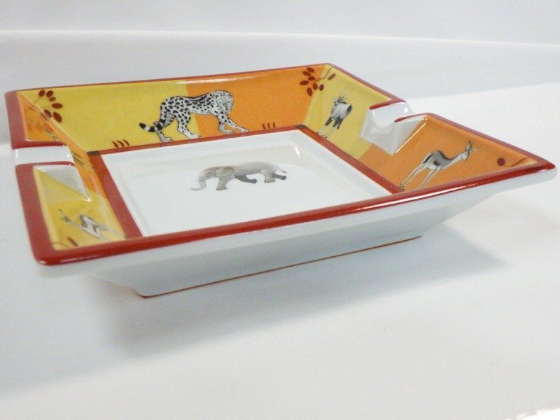 【希少・箱付】エルメス HERMES 灰皿 アッシュトレイ トゥカン 鳥モチーフ エルメス アッシュトレイ 希少・箱付】エルメス HERMES 灰皿 アッシュ