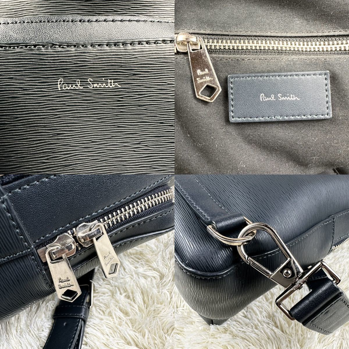 1円 【美品】Paul Smith ポールスミス 現行 ボディバッグ ウエスト 