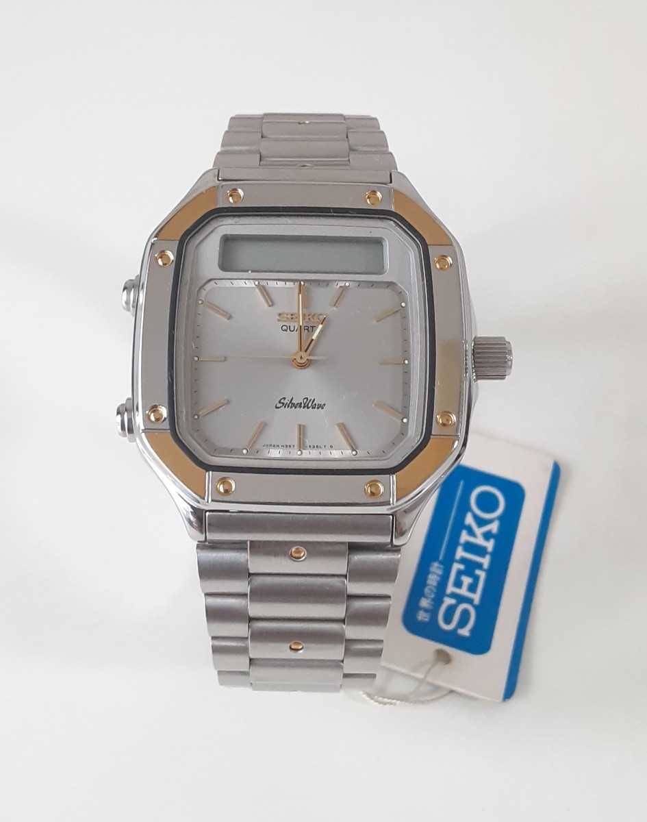 ジャンク SEIKO セイコー シルバーウェーブ デジタル 腕時計 アラーム