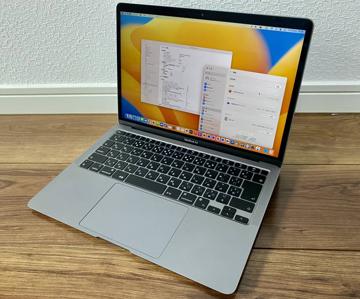 超美品 Zoom スペースグレイ MacBook Air 2020/メモリ8GB/SSD256GB 高 