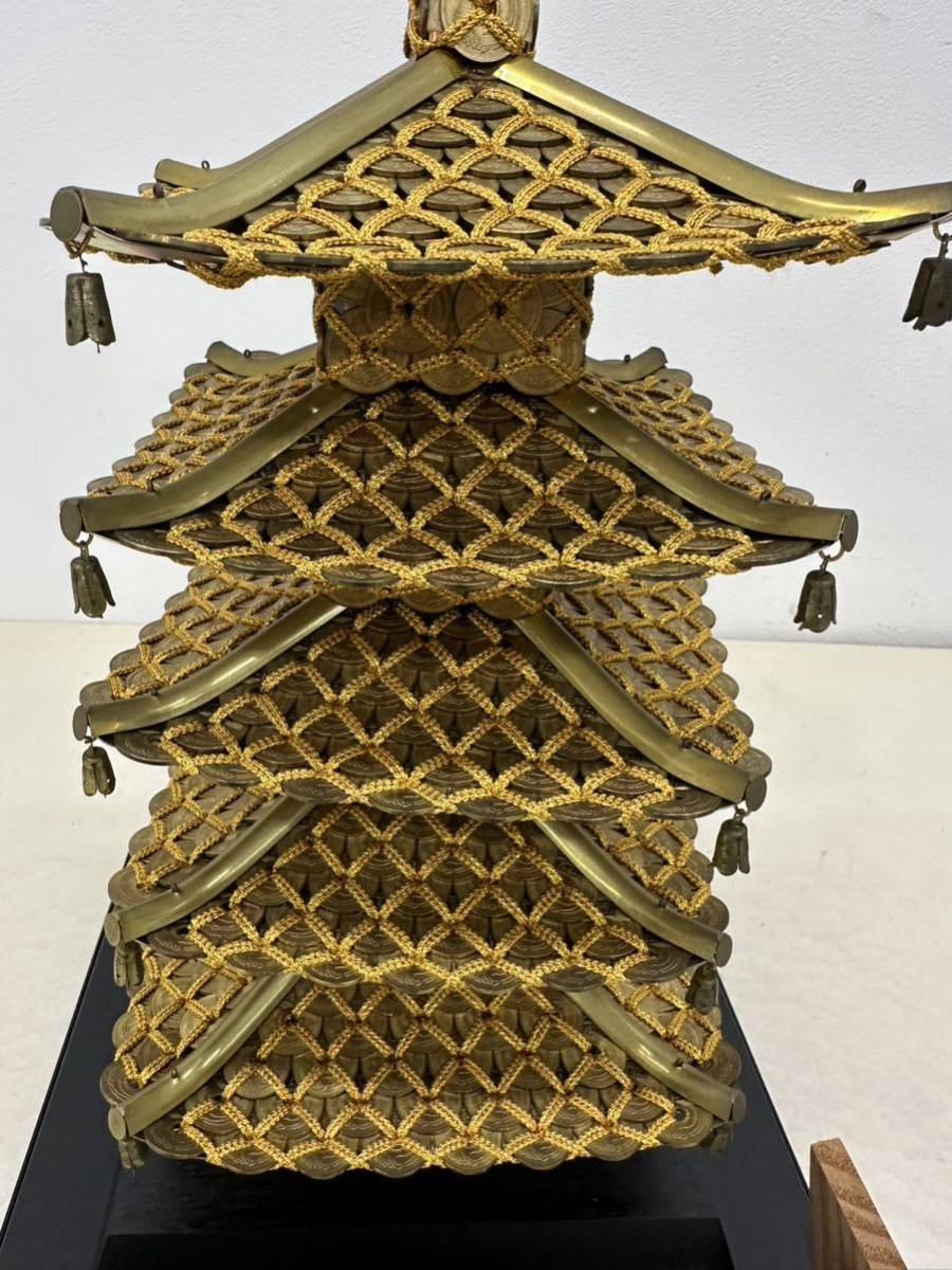 五重塔 桃山作 工芸品 雅趣 五重之塔 五円細工 - 置物 Yahoo 