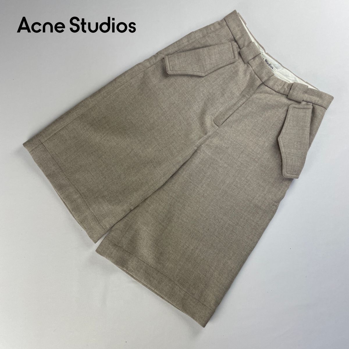 Acne Studios アクネストゥディオズ HUNTER DOPPIO ウールハーフパンツ  