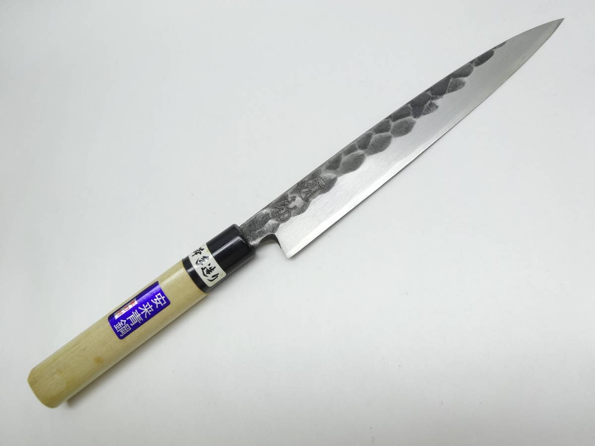 y6573 未使用 河内守国助 国助 170㎜ 安来青鋼 本手造 本刃付 料理包丁 