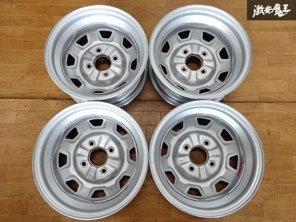 未使用 鎌ヶ谷 ワイド ホイール 鉄チン スチール 14インチ 6J +15 
