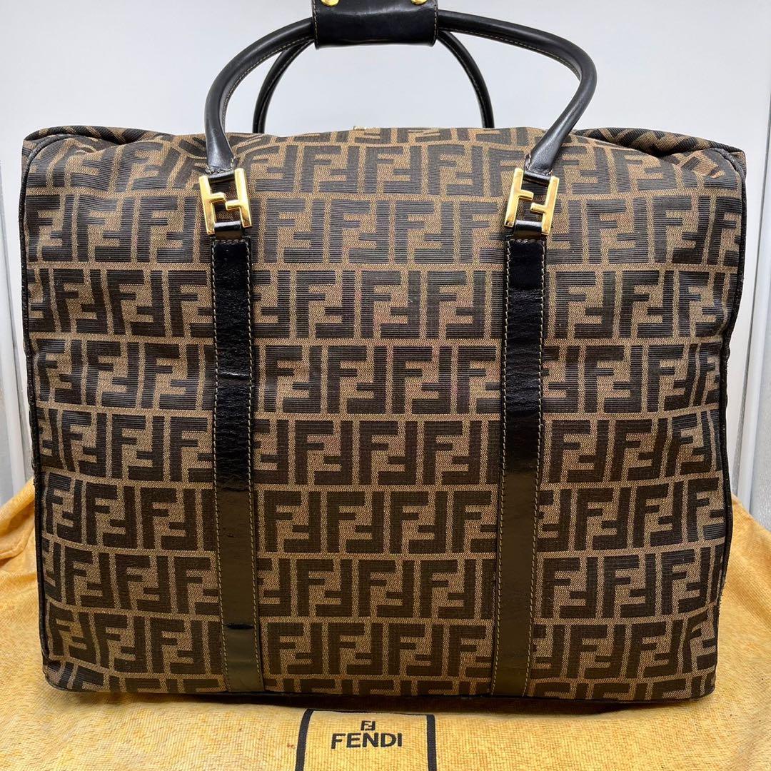 超希少美品】フェンディ ボストンバッグ 旅行かばん ズッカ FF金具 