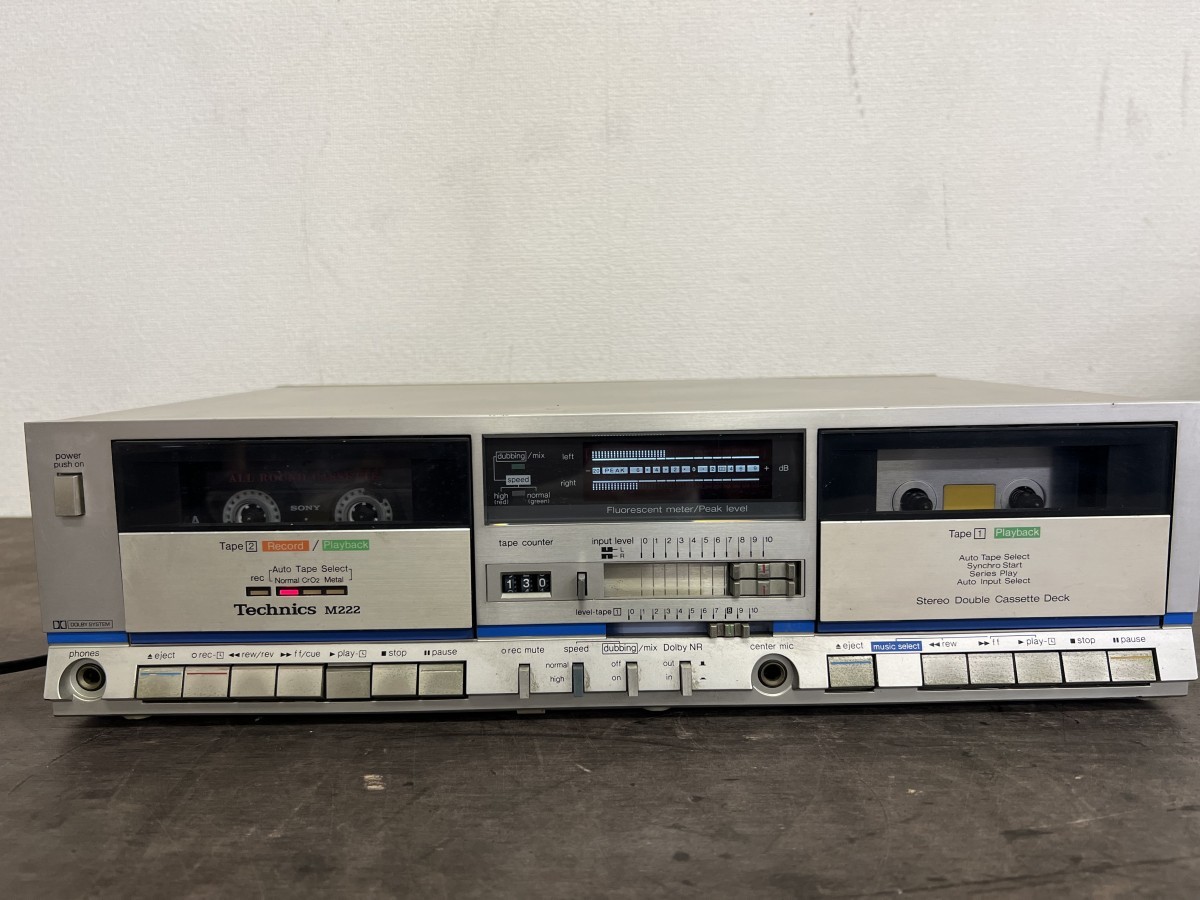 Technics RS-M222 テクニクス 動作確認済み ダブルカセットデッキ