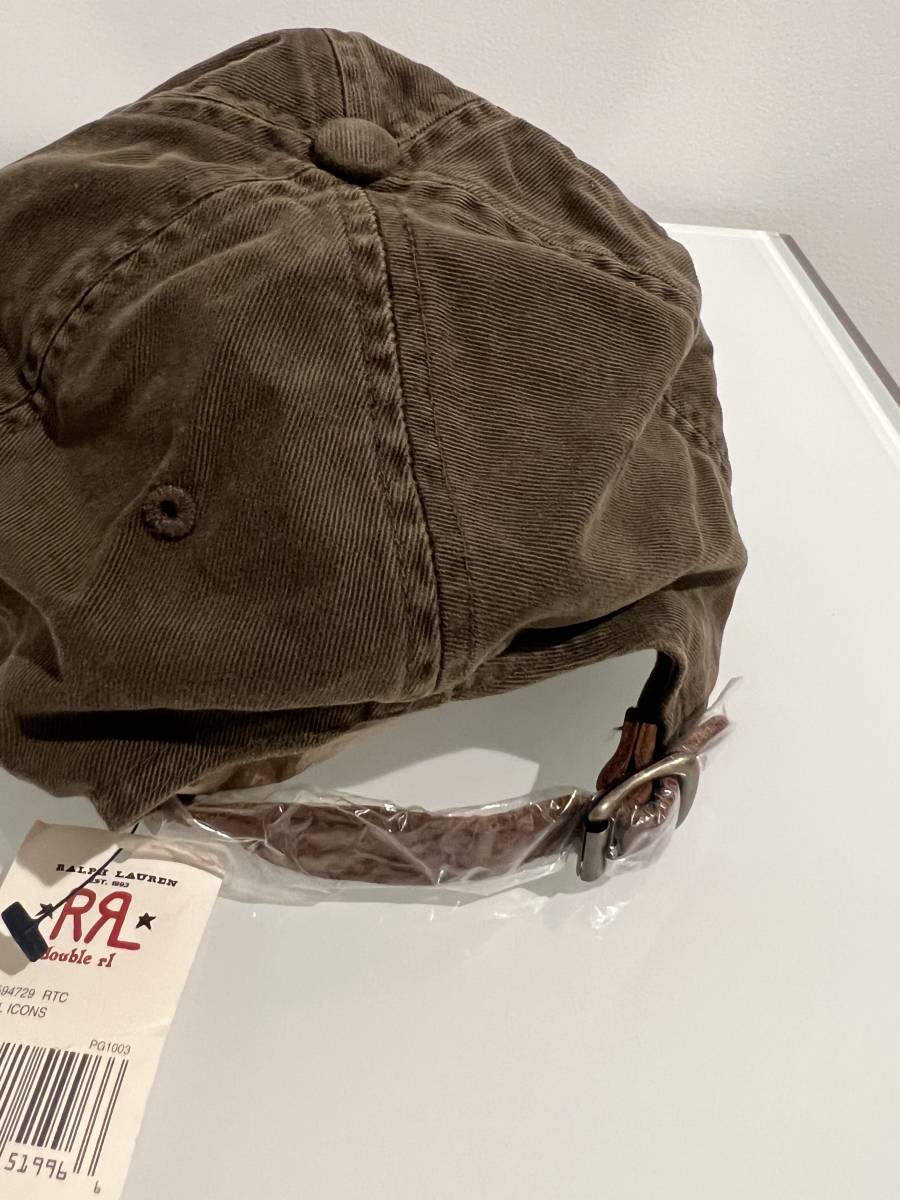 未使用 RRL ダブルアールエル レザーストラップ コットン キャップ