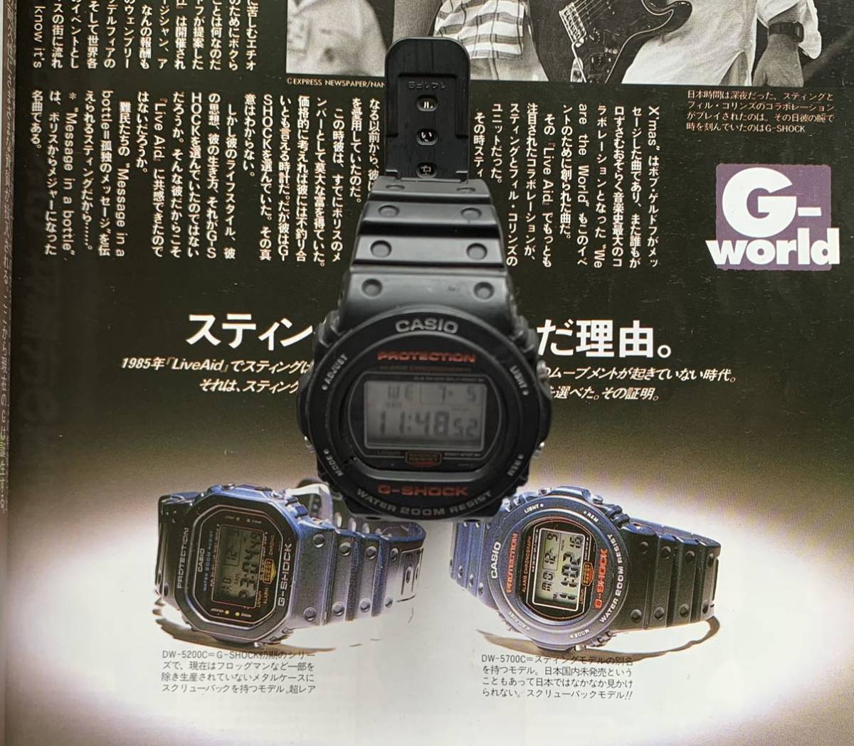 カシオ G-SHOCK DW-5700C スクリューバック オレンジ豆球 モジュール