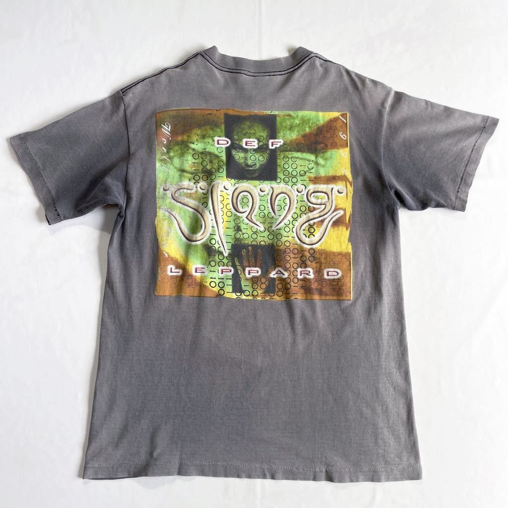 あせ黒♪90s USA製 DEF LEPPARD 96年 ツアー Tシャツ L ビンテージ 