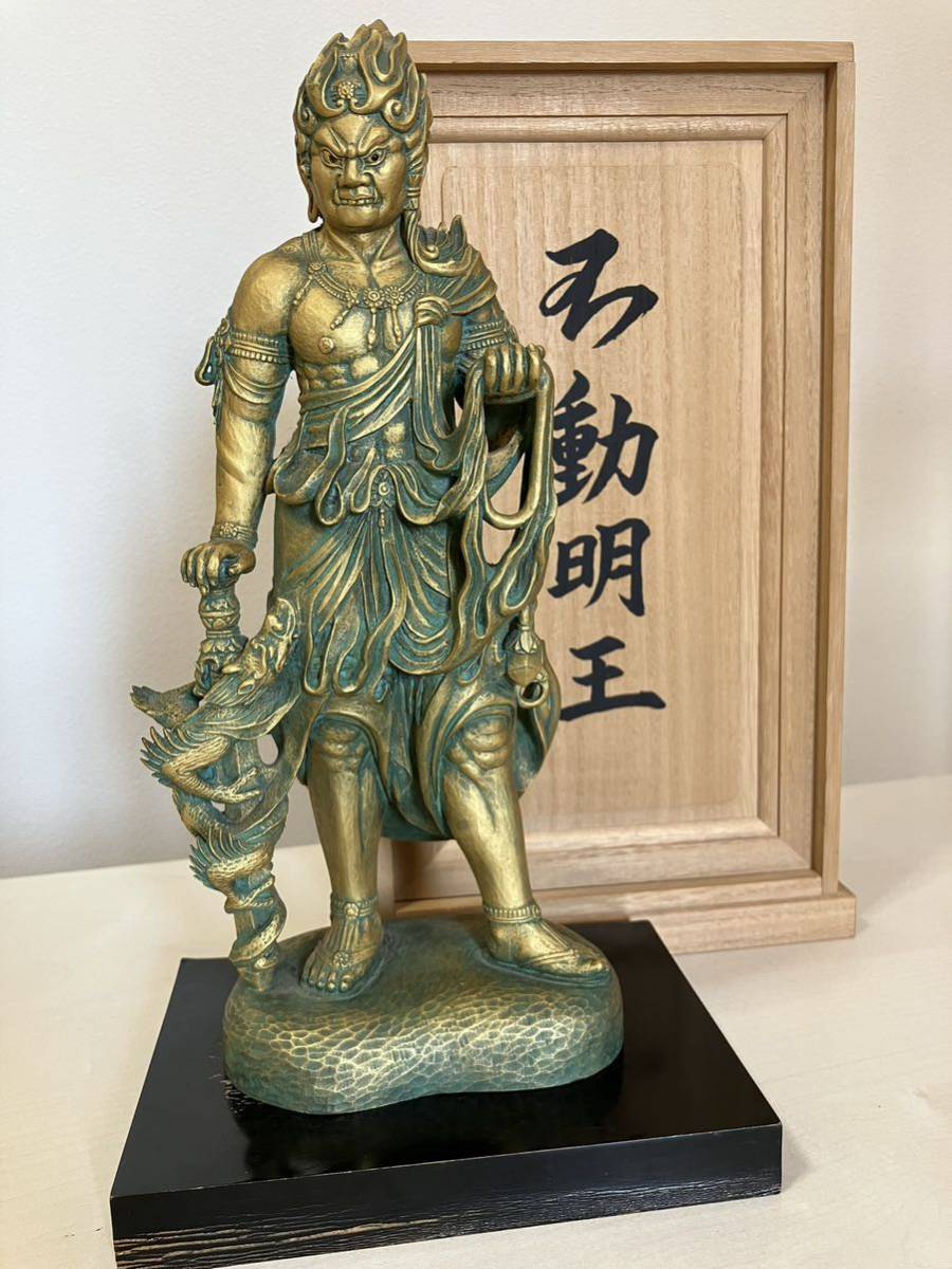 限定SALE，大人気 レア/不動明王ブロンズ像/大仏師 松久宗琳作 /仏教美術 /