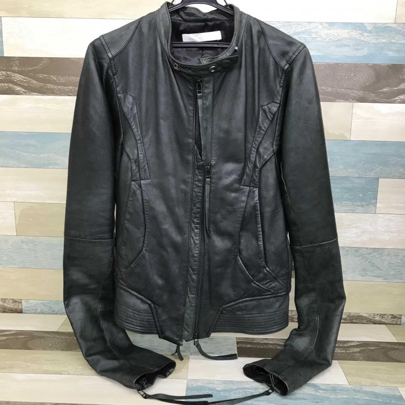 EKAM エカム M メンズ 羊革 ラム レザー ラムレザージャケット 黒