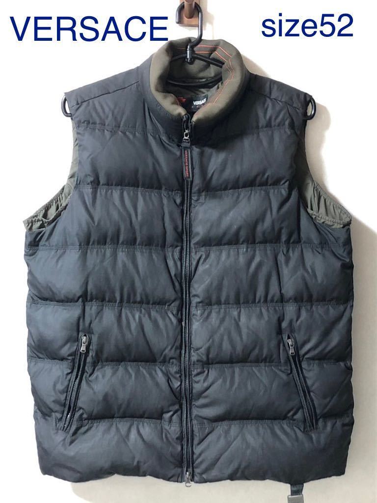 VERSACE sportヴェルサーチスポーツ　ダウンベスト　size52 大きいサイズ　ブラック