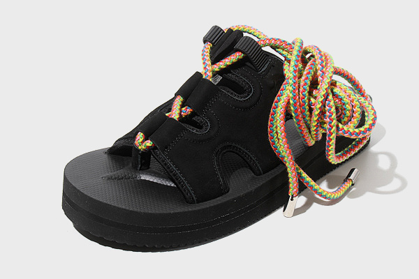 27cm 未使用品 LANVIN × SUICOKE ランバン スイコック CUT-OUT ANKLE STRAP SUNDAL OG3262VabLVN ストラップ サンダル US9/● メンズ