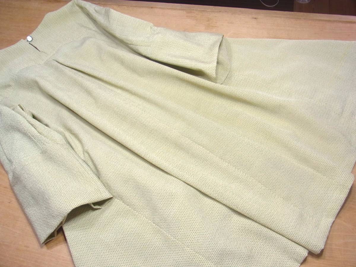 古布鎌倉山アロハ*着物リメイク：本塩沢・蚊絣：正絹夏着物：イレギュラーな裾のゆったりトップス＾＾チュニック・*ハンドメイド