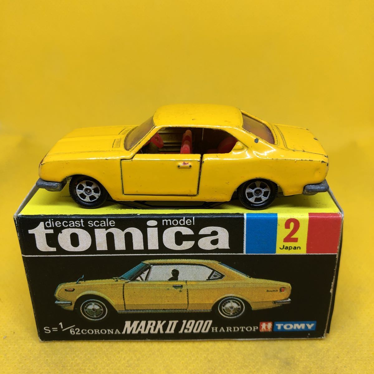 トミカ・黒箱・No.2・当時物【 コロナマークⅡ・1900ハードトップ