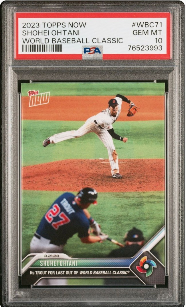 PSA10 Topps Now トップスナウ 大谷翔平 VS マイク・トラウト ワールド
