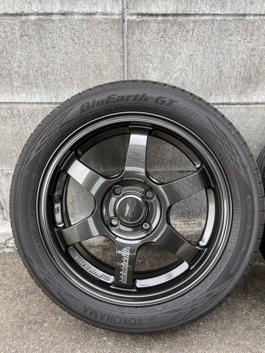 RAYS VOLKRACING TE37SONIC15インチ 15×5J +45 PCD100 4穴鍛造 