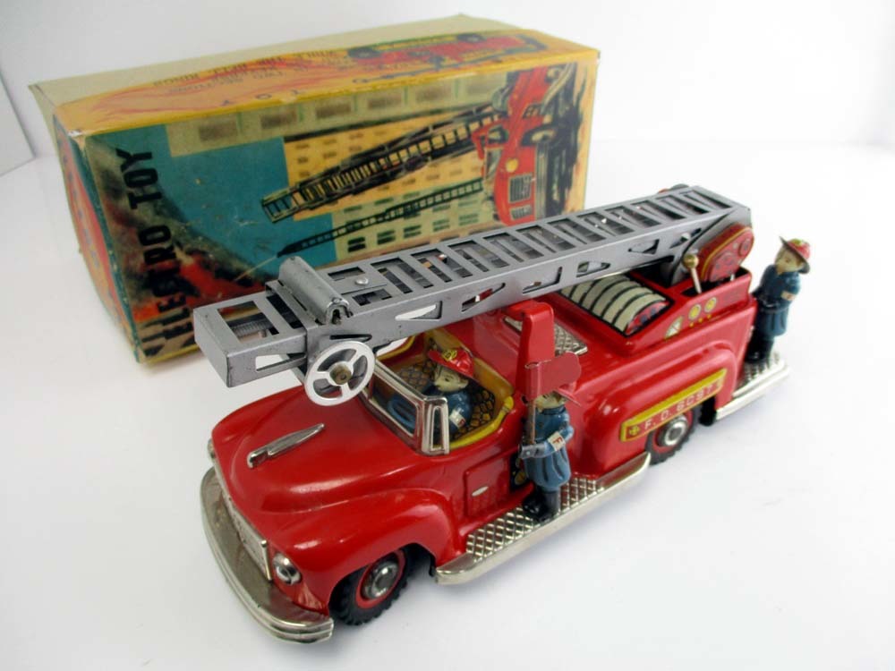 野村トーイ 2026年最新Yahoo!オークション 1950s ブリキの消防車 -野村