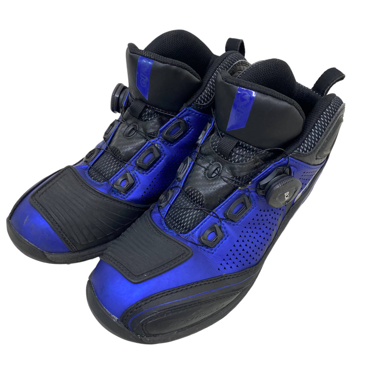 美品】 elf エルフ ライディングシューズ SYNTHESE 16 青系/黒系