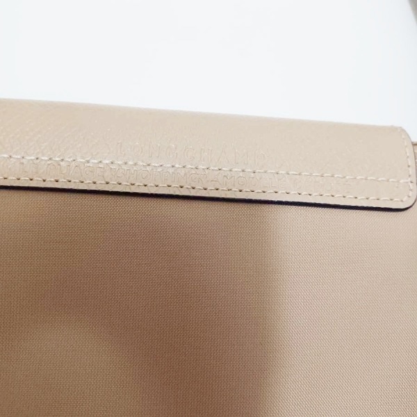 ロンシャン LONGCHAMP ショルダーバッグ ル・プリアージュクラブ ナイロン×レザー ベージュ 折りたたみ バッグ
