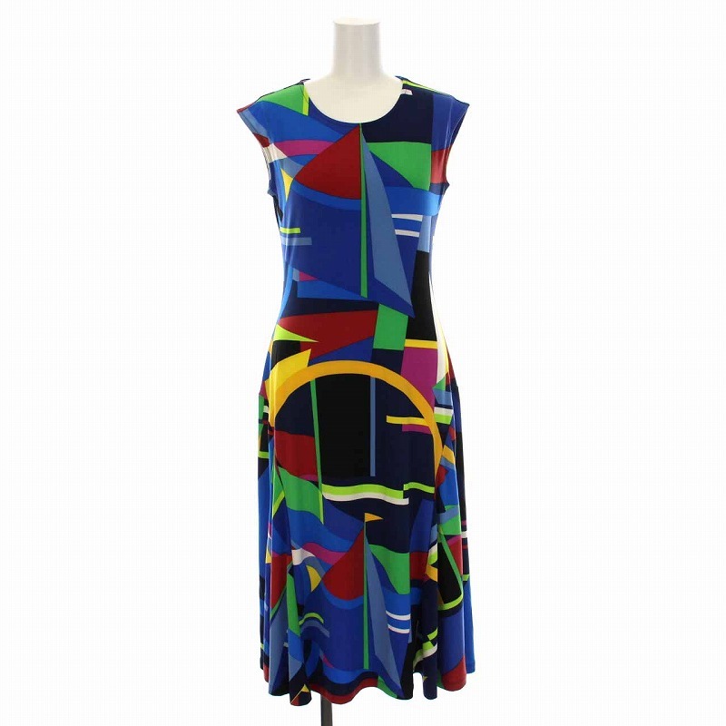 ローレンラルフローレン LAUREN RALPH LAUREN ワンピース ロング ノースリーブ 総柄 PS/P S マルチカラー /YM レディース