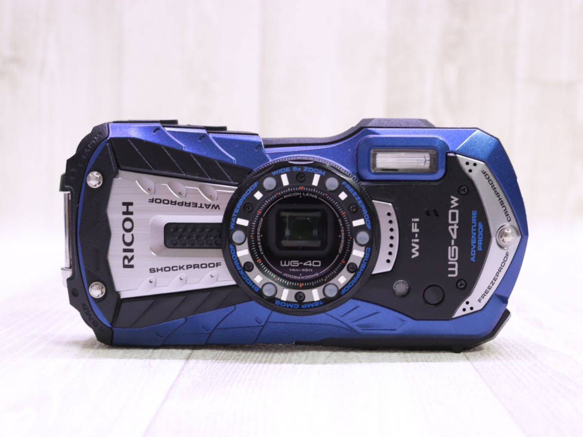 リコー RICOH WG-40W 防水デジタルカメラ ブルー リコー RICOH WG-40W