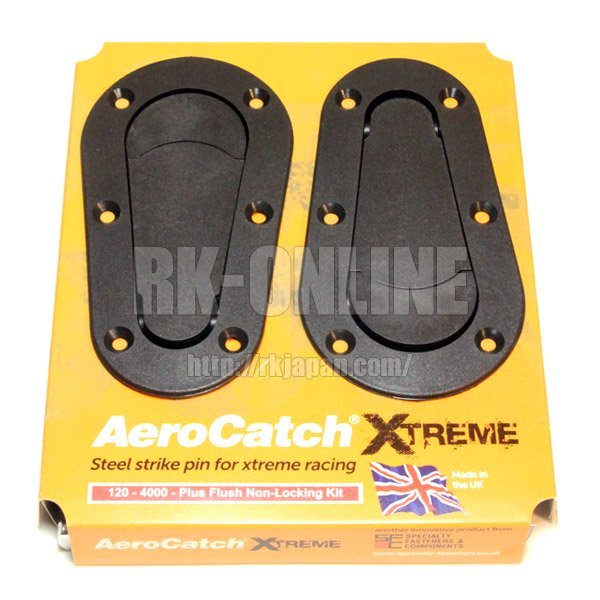SFC AEROCATCH エアロキャッチ プラスフラッシュタイプ 鍵無しタイプ ブラック 1セット：表側から被せるエクストリームタイプ：120-4000