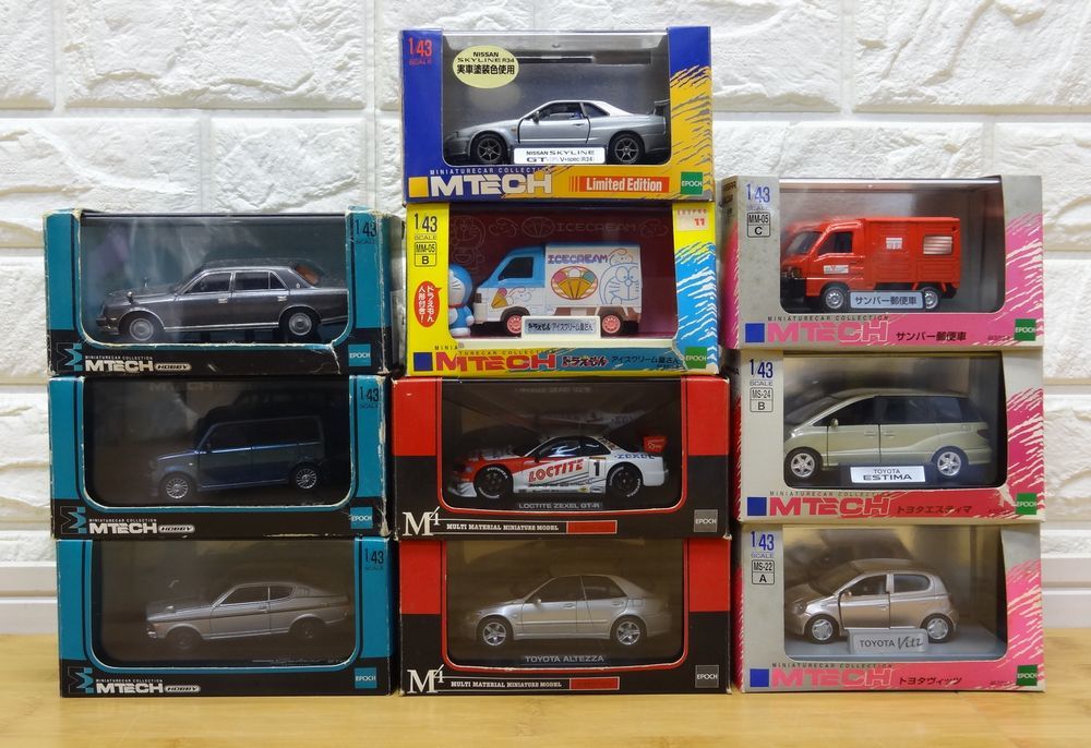 エポック エムテック/EPOCH MTECH 1/43 ミニカー 10台まとめ スカイライン センチュリー エスティマなど