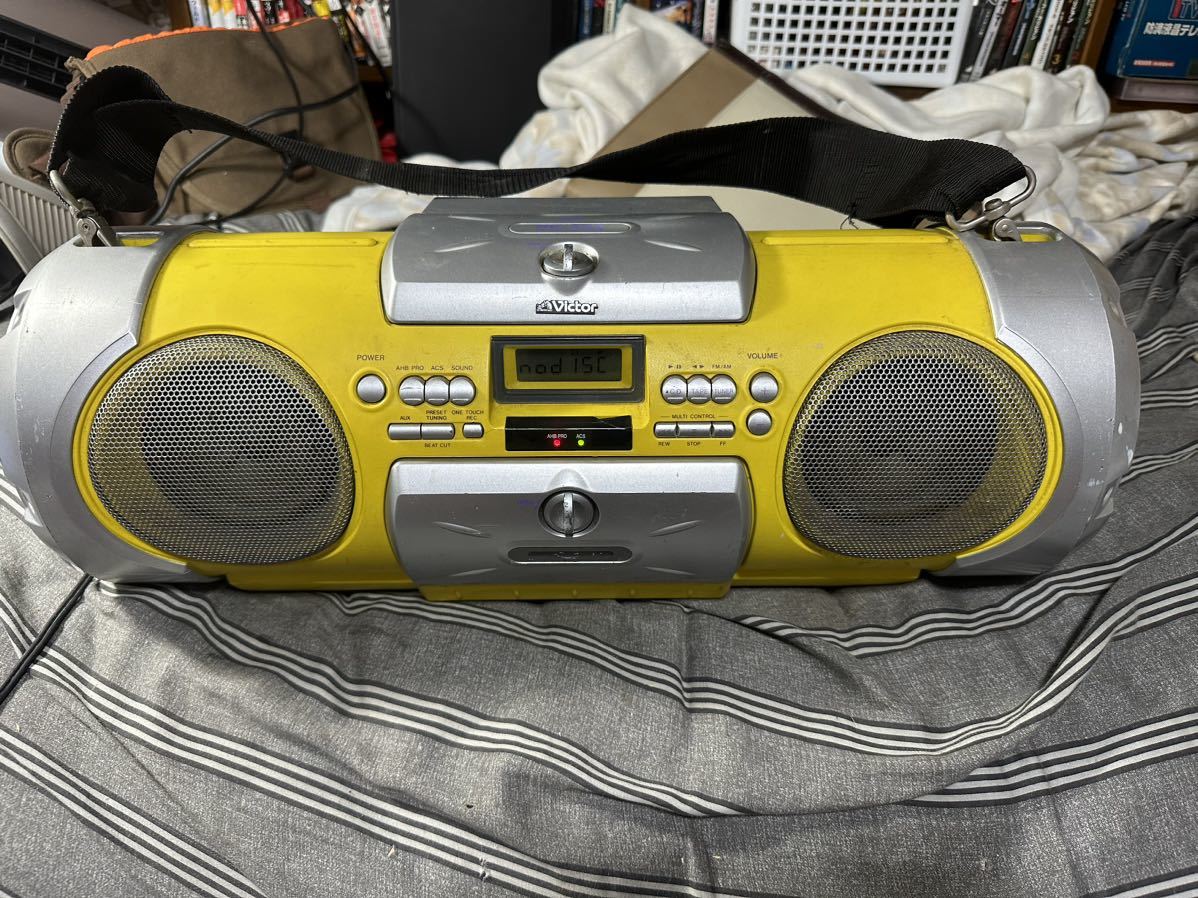 ビクター RV-X55 CDラジカセ Yahoo!オークション - ドラム缶型イエロー