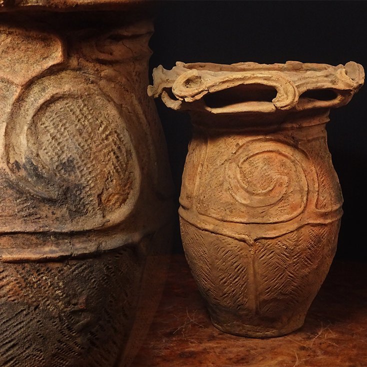 慶應◇縄文時代中期後半 茨城県つくば市出土 縄文土器 加曾利E式土器