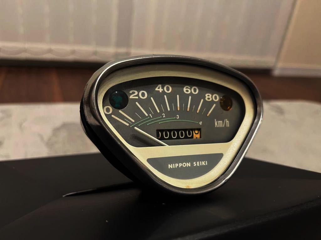おにぎりメーター 速度計 80km/h メーターのみです。 ダックス シャリー スピードメーター 社外品 型 80キロメーター