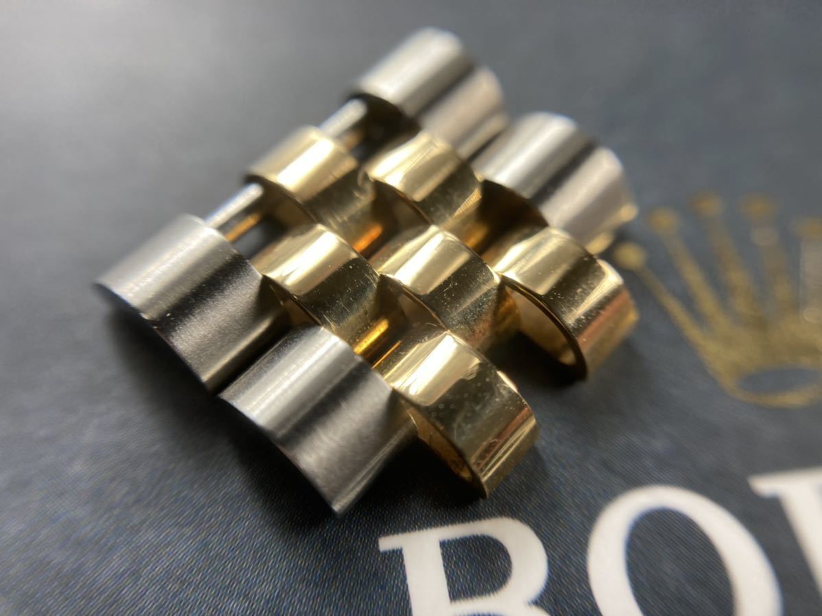 純正品 美品 2コマ 16263 16013 16233 コマ ロレックス コンビ YG ジュビリー 20mm用 62523 455 ROLEX DATEJUST デイトジャスト ブレス