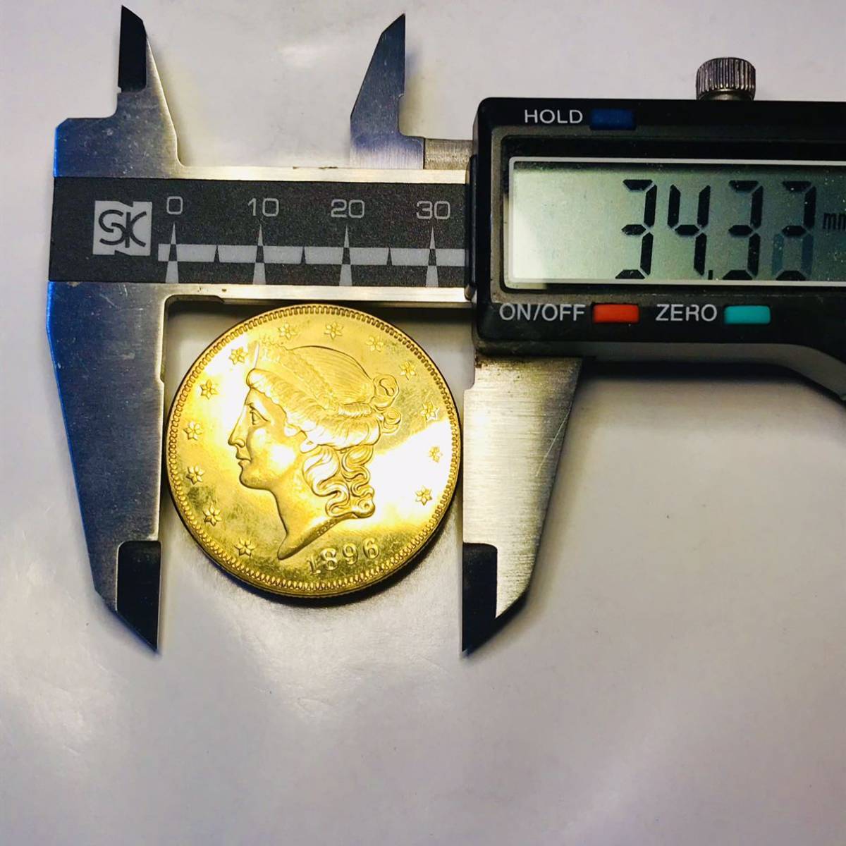 アンティークコイン アメリカ 20ドル金貨リバティヘッド1896-S 金貨 1896年 アメリカ リバティヘッド