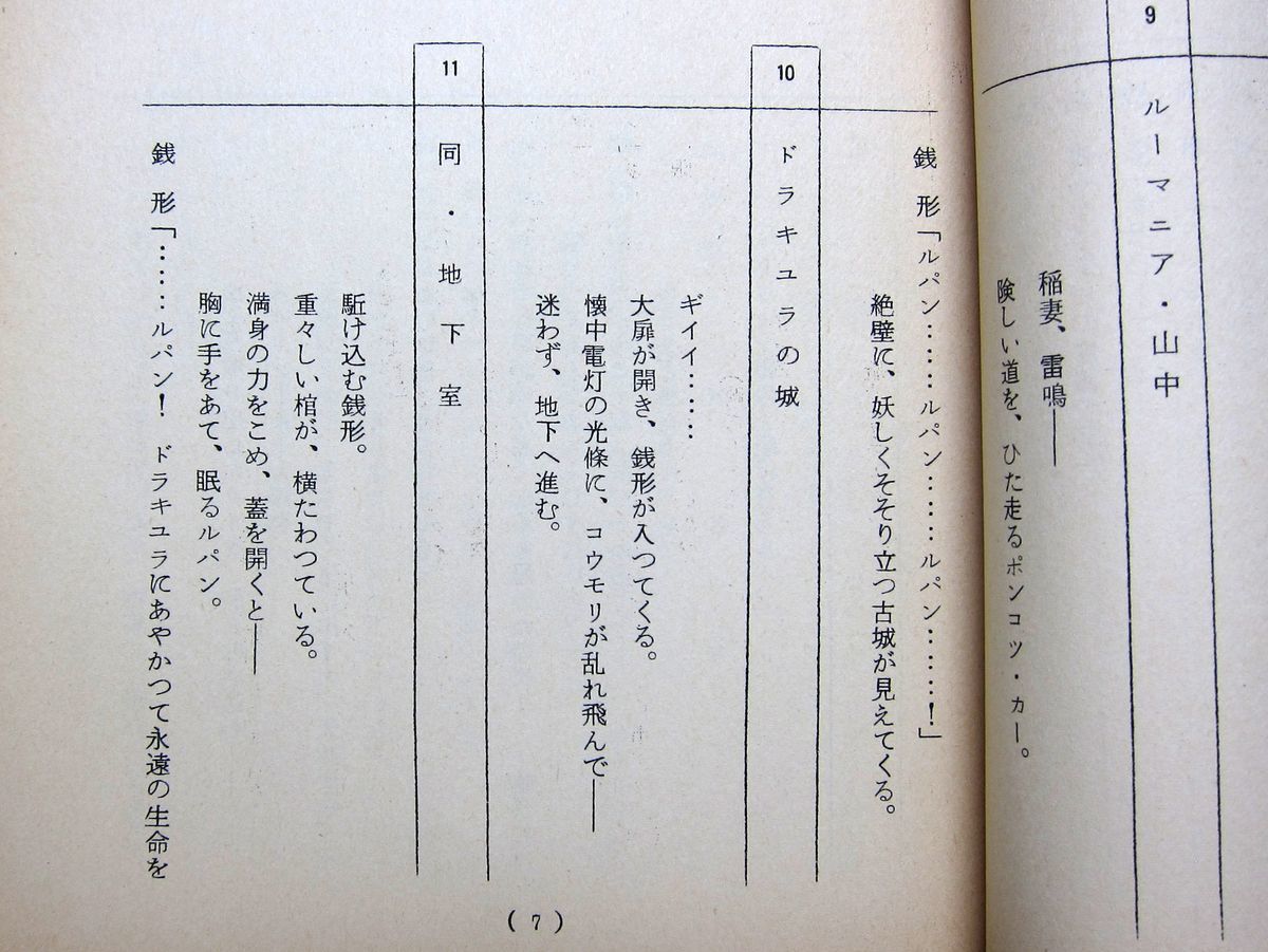 台本 ルパン三世 ルパンVS複製人間 映画 東京ムービー 昭和53年 1978年 