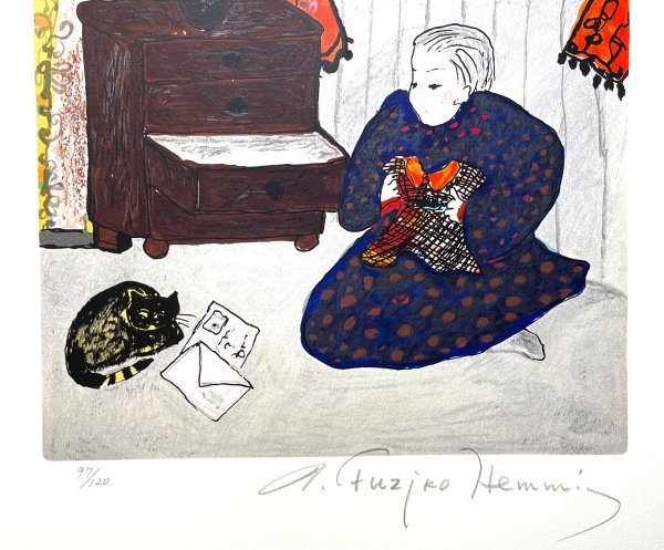 フジ子・ヘミング 版画「想ひ出」 フジ子・ヘミング 版画「想ひ出