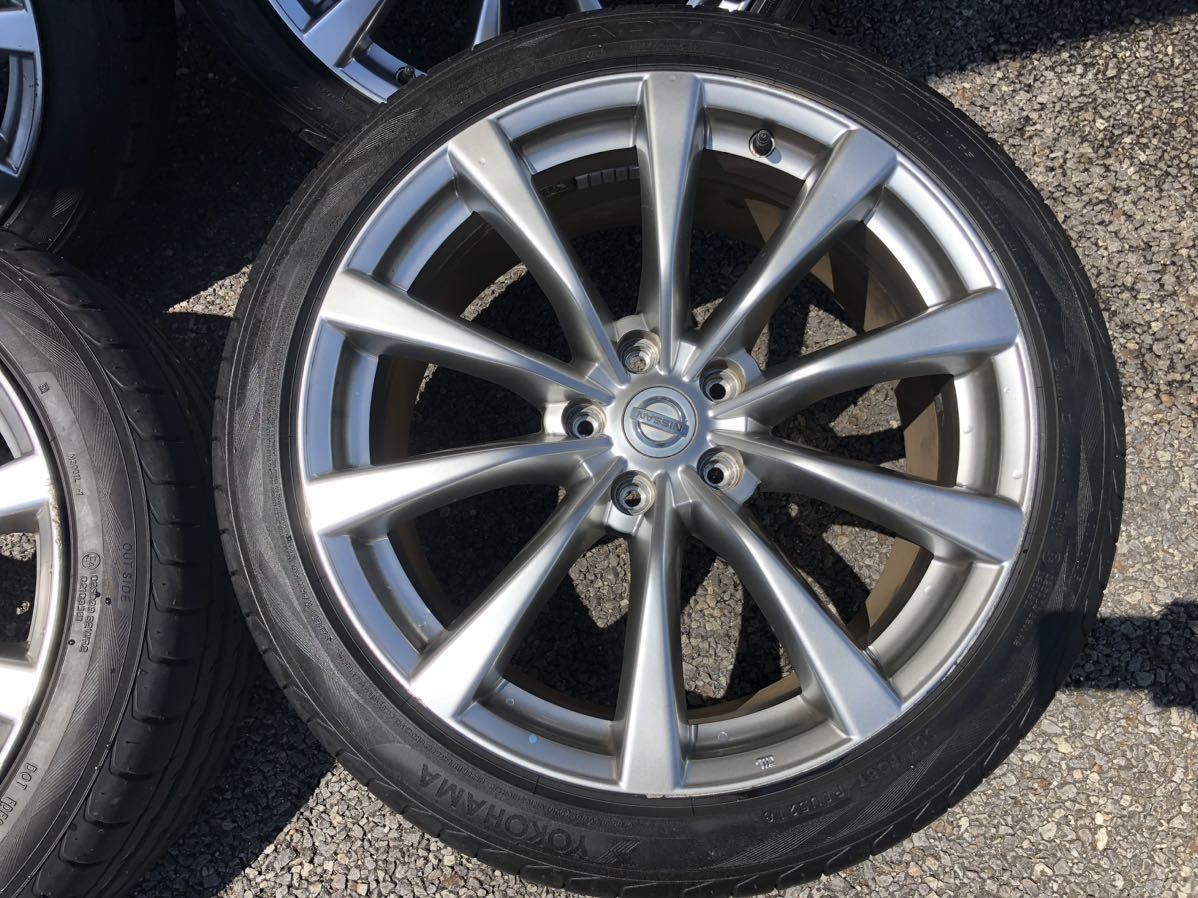 日産 純正 ENKEI製 溝有タイヤ付V36 スカイライン クーペ 19 日産 純正 ENKEI製 溝有タイヤ付V36 スカイライン クーペ 19