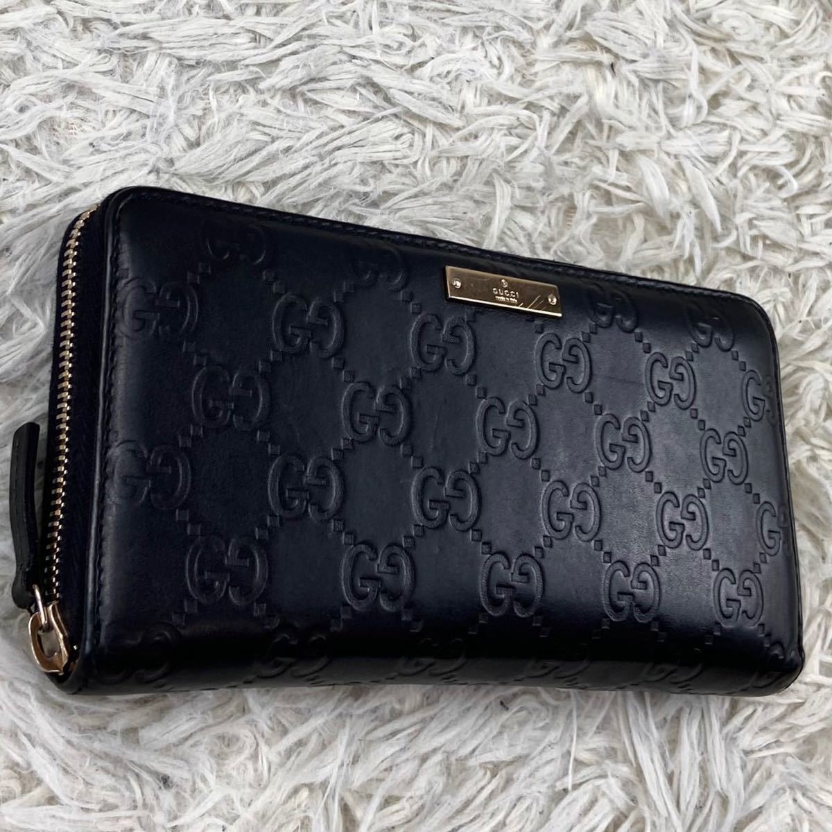 1円 未使用級 GUCCI グッチ 長財布 ウォレット Wallet 小銭入れ カード 