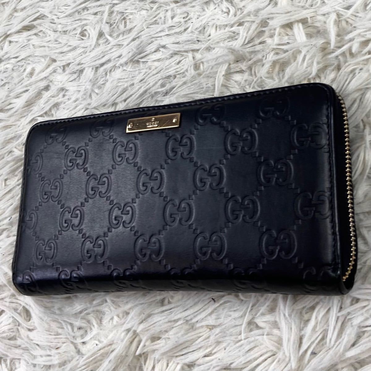 1円 未使用級 GUCCI グッチ 長財布 ウォレット Wallet 小銭入れ カード 