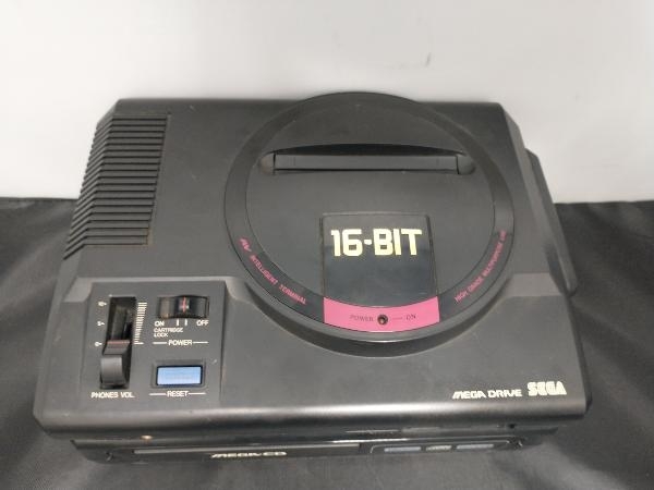 ジャンク 通電のみ確認済 メガドライブ + メガCD 本体 電源ケーブル 