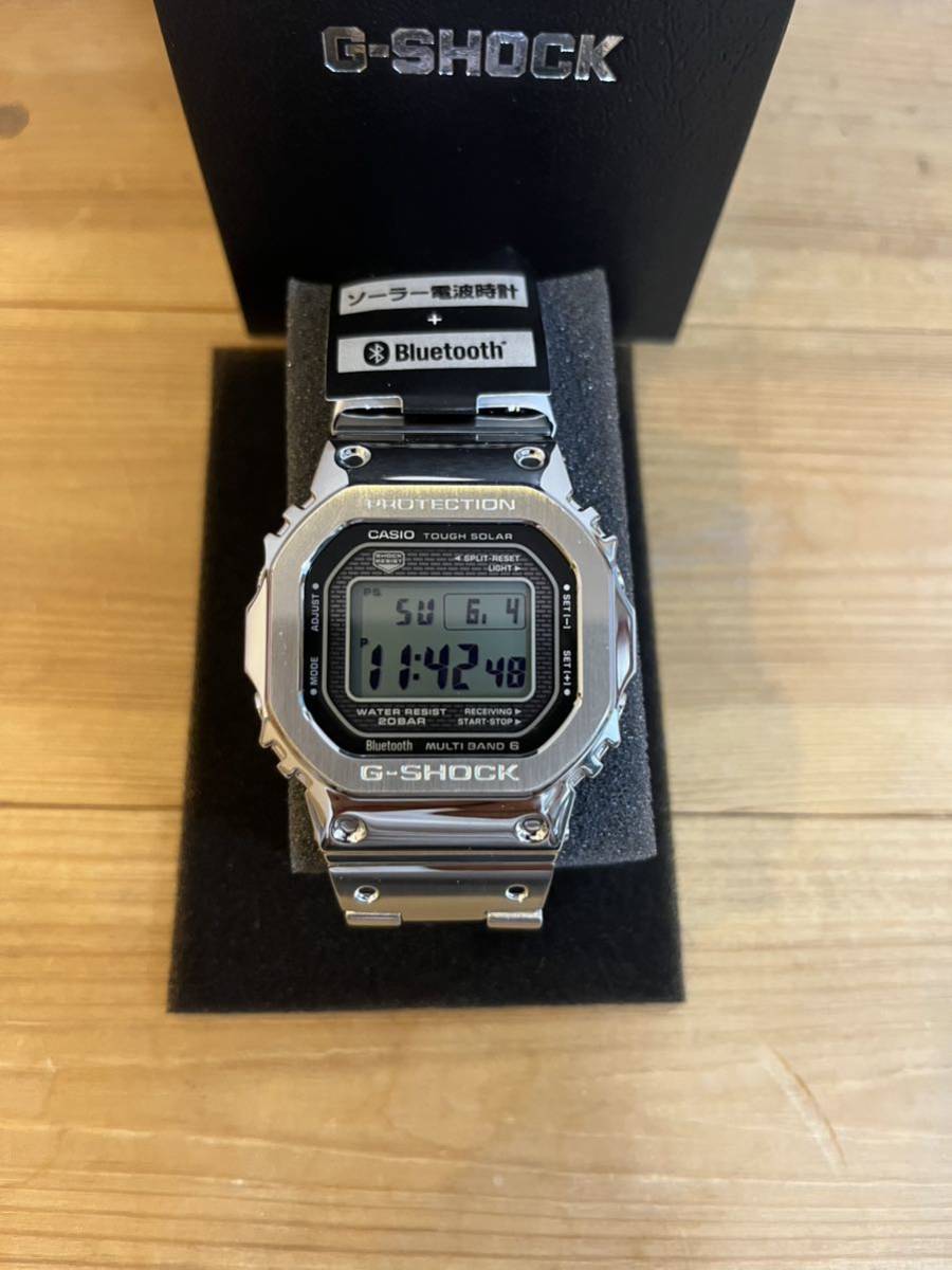 CASIO G-SHOCK GMW-B5000D-1JF フルメタル　保証付　Bluetooth シルバー